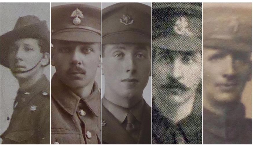 Οι πέντε νεκροί πολέμου της οικογένειας. /copyright BBC news