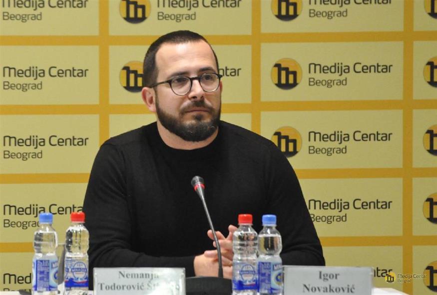Nemanja Todorovic Stiplija Σέρβος αρχισυντάκτης της ενημερωτικής πύλης European Western Balkans/Photo: Media Centar, Belgrade