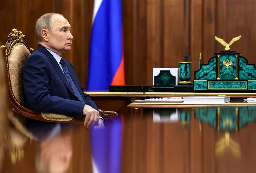 Ο Βλαντιμίρ Πούτιν (Alexander Kazakov, Sputnik, Kremlin Pool Photo via AP)