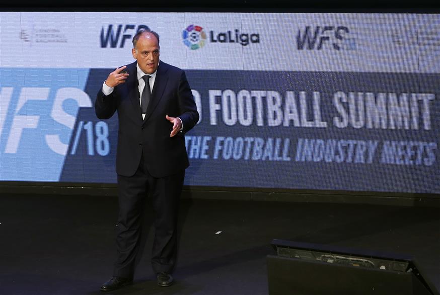 Ο πρόεδρος της La Liga, Χαβιέρ Τεμπάς (AP Photo/Paul White)
