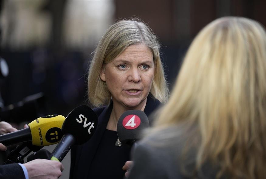 Η πρωθυπουργός της Σουηδίας, Μαγκνταλένα Άντερσον (Associated Press)