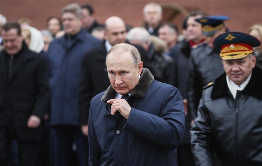 Βλαντιμίρ Πούτιν/(Yuri Kochetkov/Pool Photo via AP)