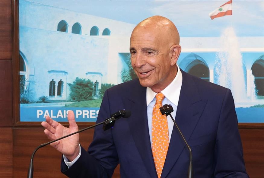 Ο πρώην πρέσβης των ΗΠΑ στην Άγκυρα και ειδικός απεσταλμένος για τη Συρία, Τόμας Μπάρακ (Lebanese Presidency press office via AP)