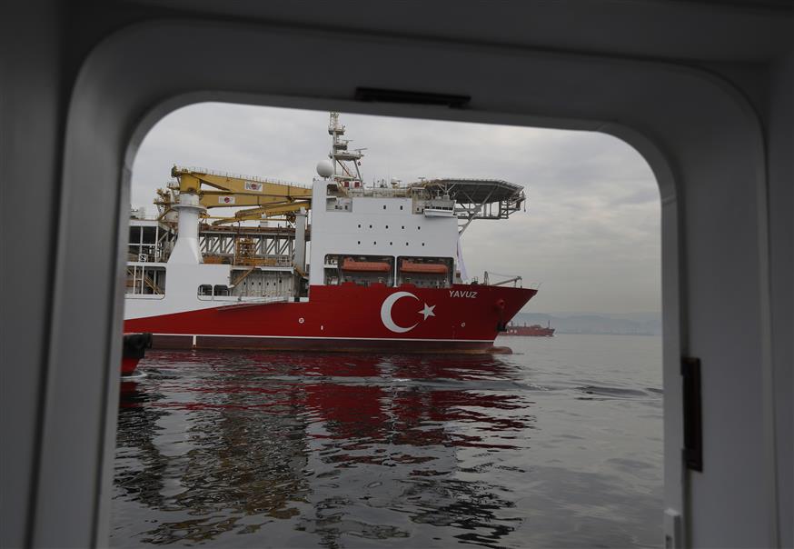 Το τουρκικό ερευνητικό σκάφος Γιαβούζ (AP Photo/Lefteris Pitarakis)