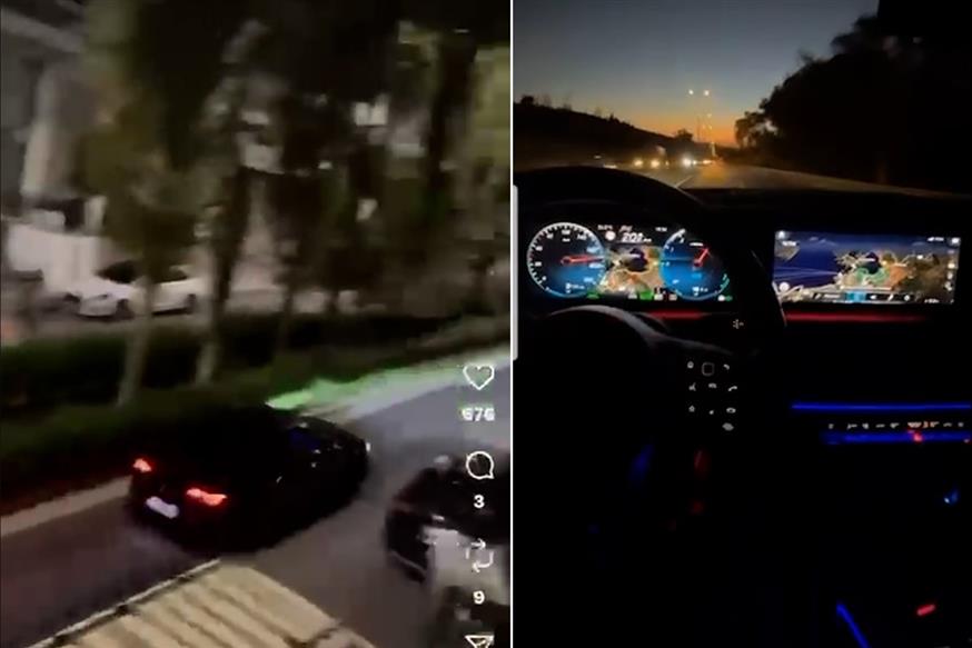 Έτρεχε με ιλιγγιώδη ταχύτητα στην Αθηνών Κορίνθου / video capture