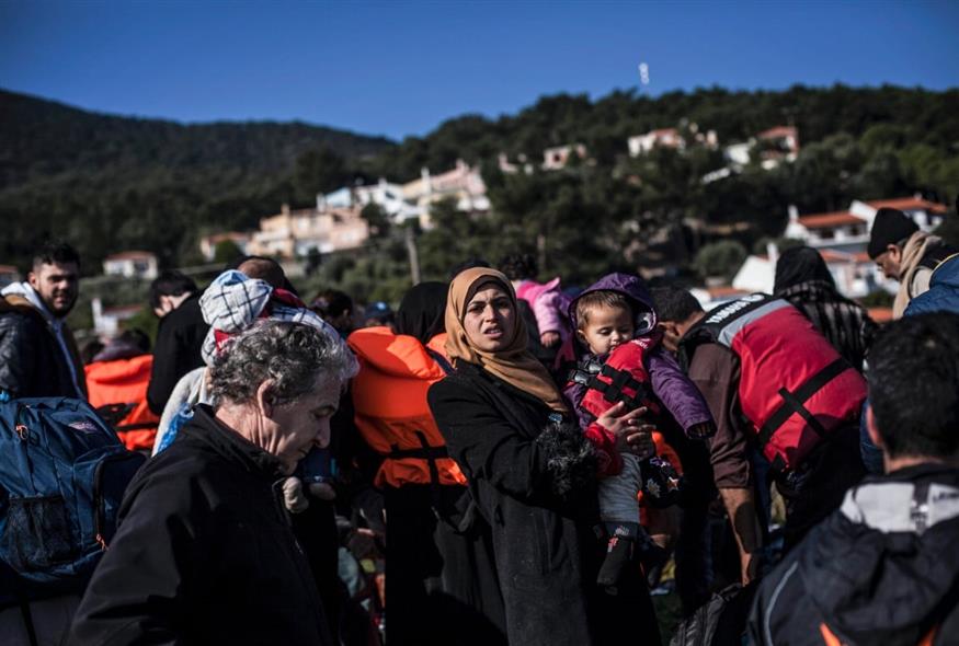 Πρόσφυγες στη Λέσβο το 2016 (AP Photo/Manu Brabo)