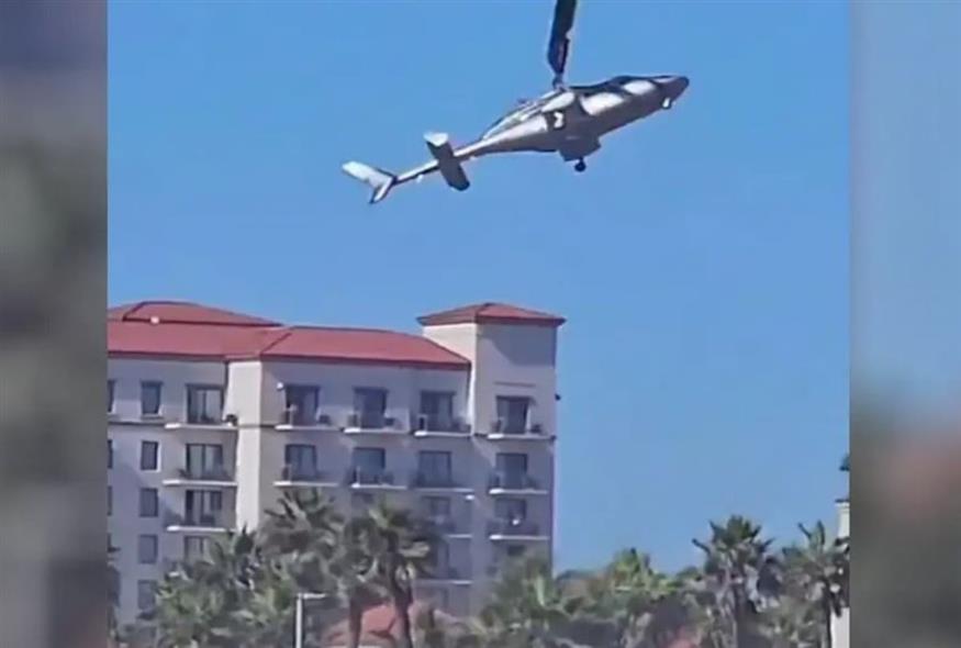 Το ελικόπτερο λίγο πριν τη συντριβή (video capture)