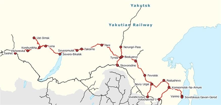 Η γραμμή Baikal-Amur