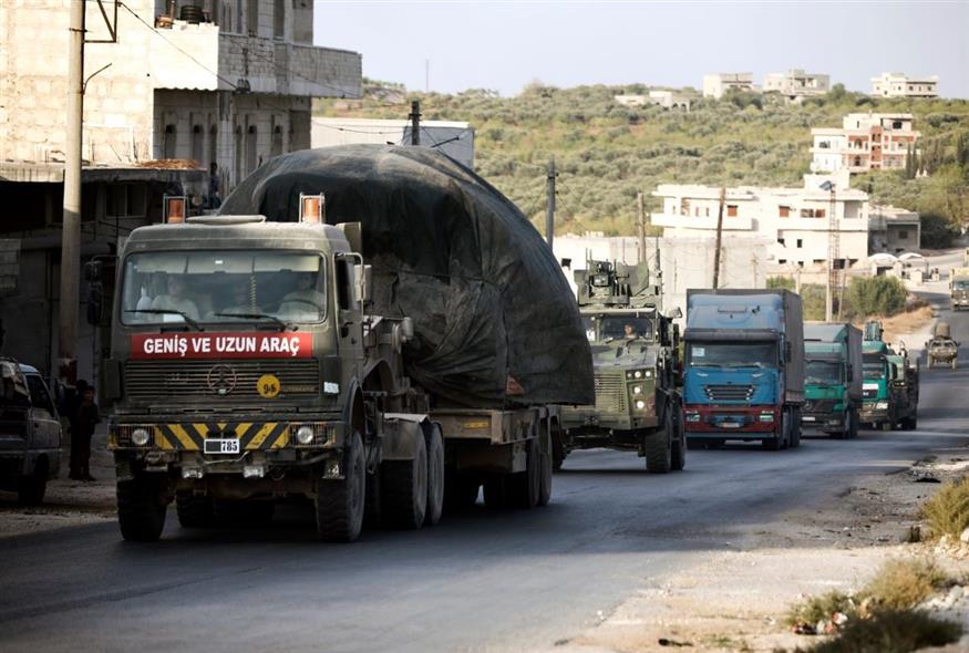 Τουρκικά στρατιωτικά οχήματα στη Συρία (AP Photo/Ghaith Alsayed, File)