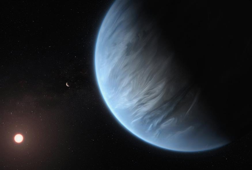 Καλλιτεχνική απεικόνιση του εξωπλανήτη K2-18b