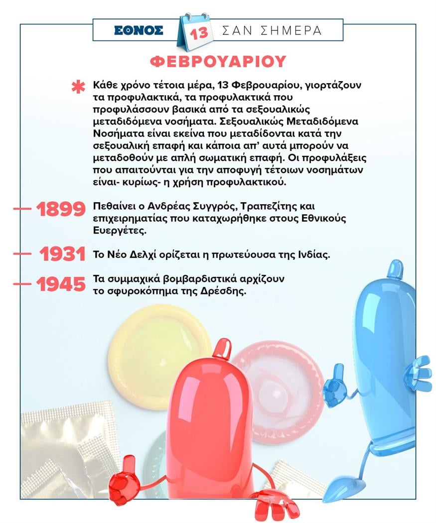 Infographic: Σαν σήμερα, 13 Φεβρουαρίου 2025