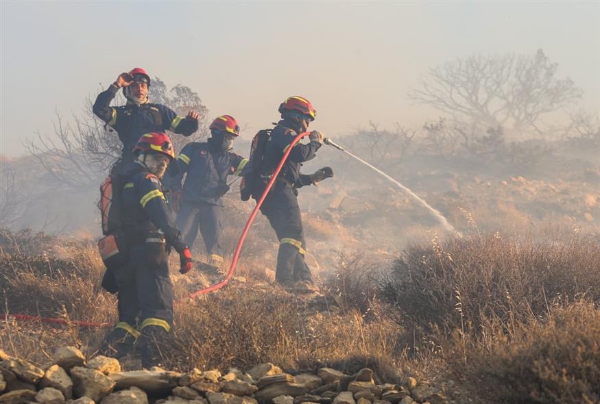Φωτιά στην Ελευσίνα (ΕUROKINISSI)