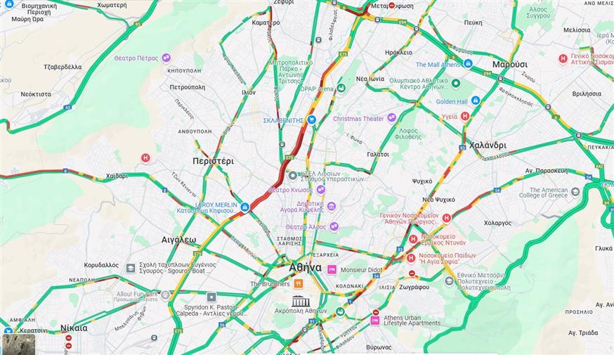 Η κυκλοφορία σήμερα στην Αττική (16/7)