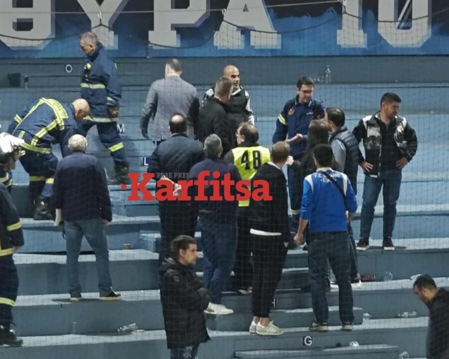 Κατάρρευση μέρους ξύλινης κερκίδας στο Ιβανώφειο