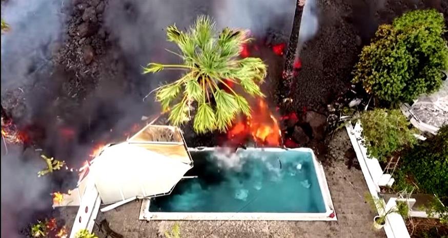 Έκρηξη ηφαιστείου Λας Πάλμας (youTube video)