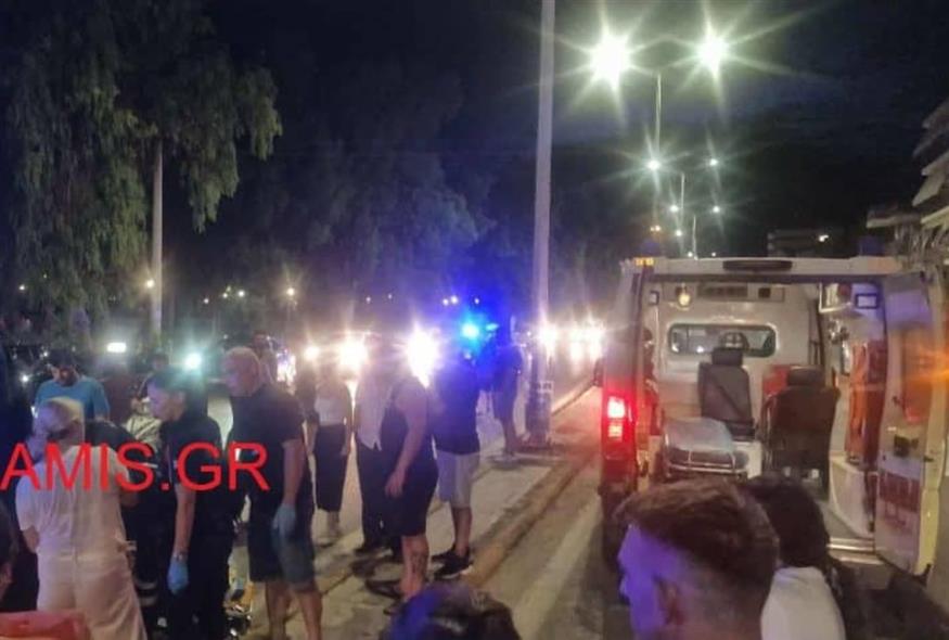 Θανατηφόρο τροχαίο που σημειώθηκε αργά το βράδυ της Παρασκευής στην Πάτρα (flamis.gr)