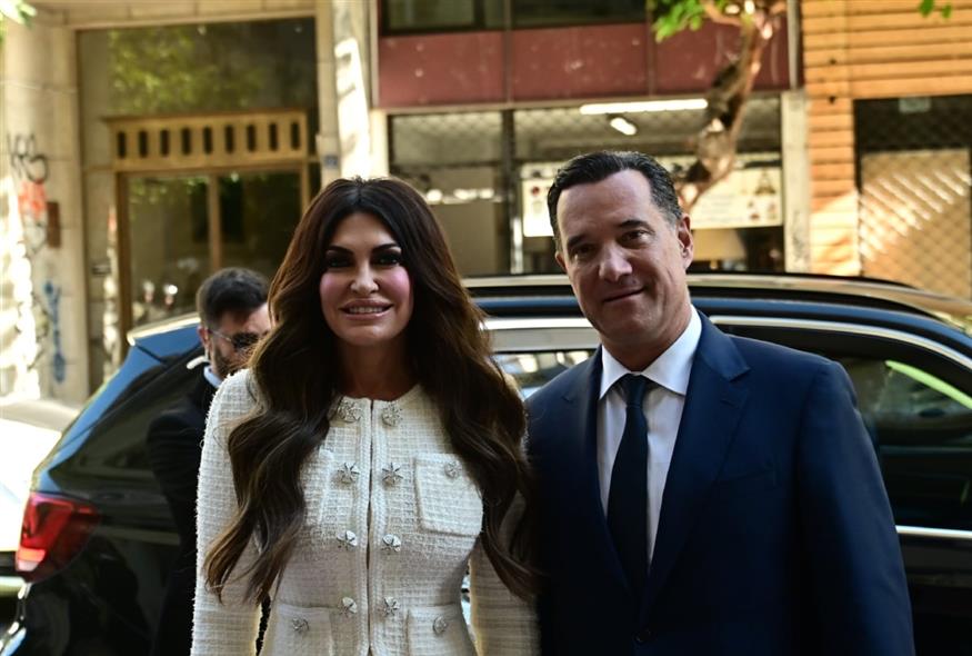 Κίμπερλι Γκίλφοϊλ - Άδωνις Γεωργιάδης (ΚΩΣΤΑΣ ΤΖΟΥΜΑΣ/EUROKINISSI)