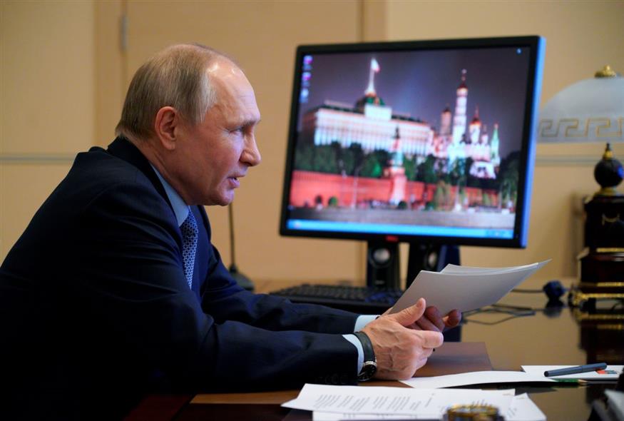 Ο Ρώσος πρόεδρος (Alexei Druzhinin, Sputnik, Kremlin Pool Photo via AP)