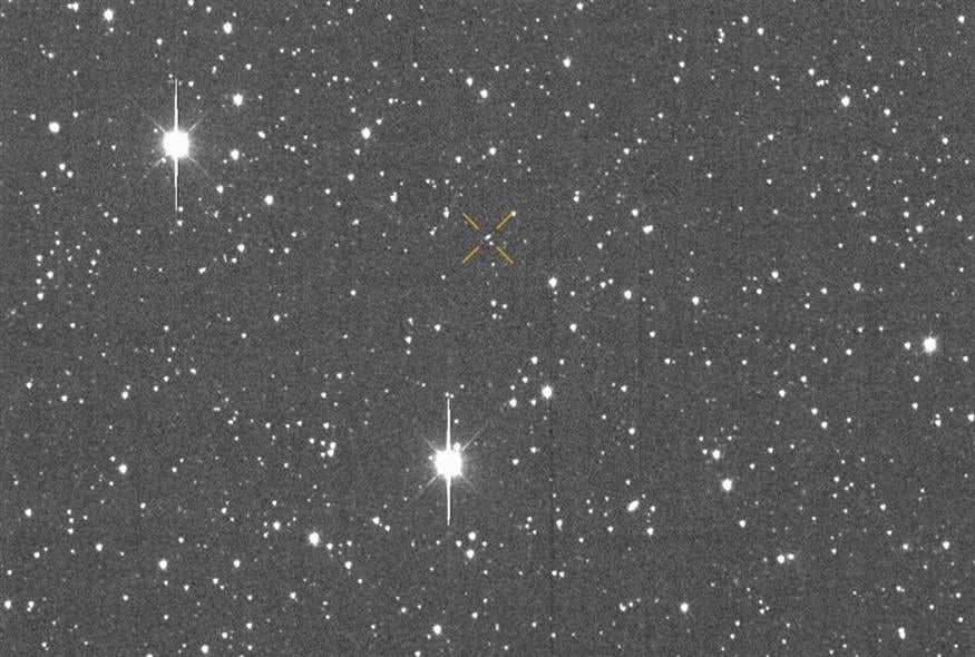 Εικόνα από το σύστημα προειδοποίησης για την πρόσκρουση αστεροειδών του Πανεπιστημίου της Χαβάης - Η κίνηση του αστεροειδούς 2024 YR4 σε διάστημα μιας ώρας (ATLAS / University of Hawaii / NASA via AP)