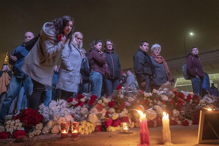 Φόρος τιμής στα θύματα της επίθεσης στην Ουτρέχτη (AP Photo/Patrick Post)