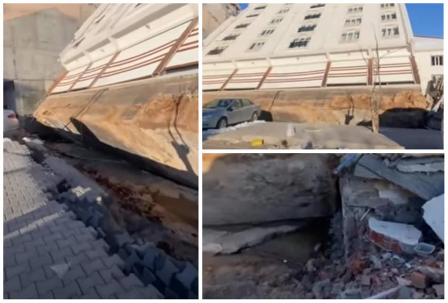 Τουρκία: Πολυκατοικία γέρνει προς τα… πίσω μετά το σεισμό