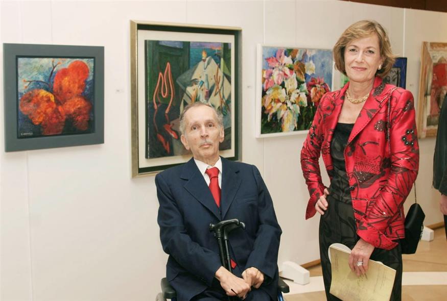 η Γέλη Αγγελοπούλου-Παναγοπούλου με τον σύζυγο της Κωνσταντίνο Παναγόπουλο/EUROKINISSI