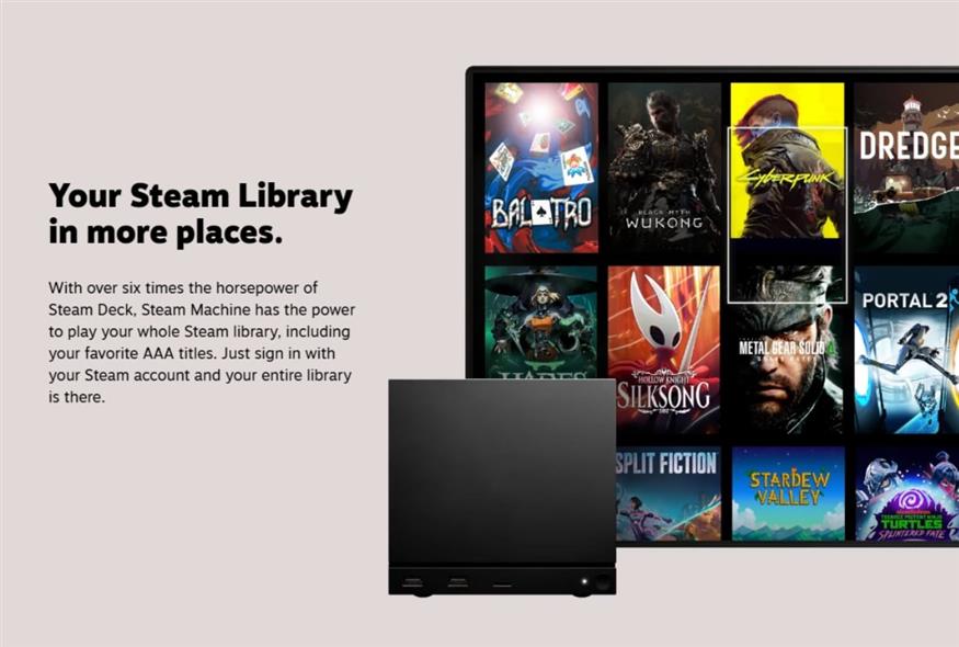 Στιγμιότυπο από τη βίντεο-παρουσίαση της Valve (Steam)