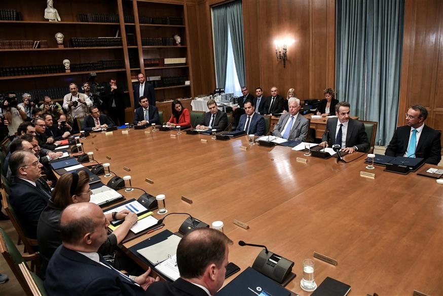 Η συνεδρίαση του υπουργικού συμβουλίου (Eurokinissi/Τατιάνα Μπόλαρη)