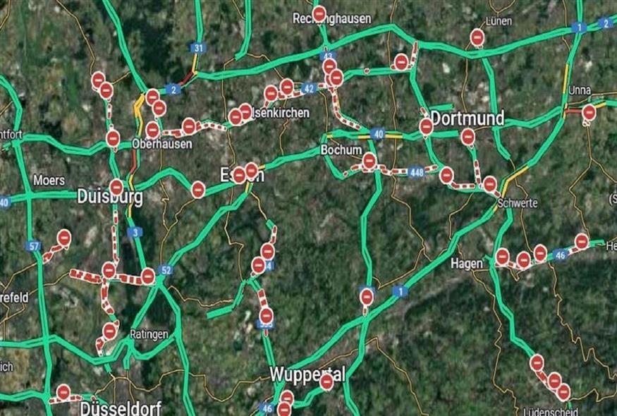 Κυκλοφοριακό χάος στη Γερμανία λόγω Google Maps (X)