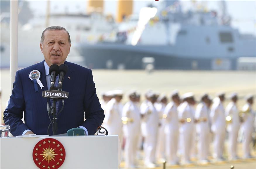 Ο πρόεδρος της Τουρκίας Ρετζέπ Ταγίπ Ερντογάν (Presidency Press Service via AP, Pool)