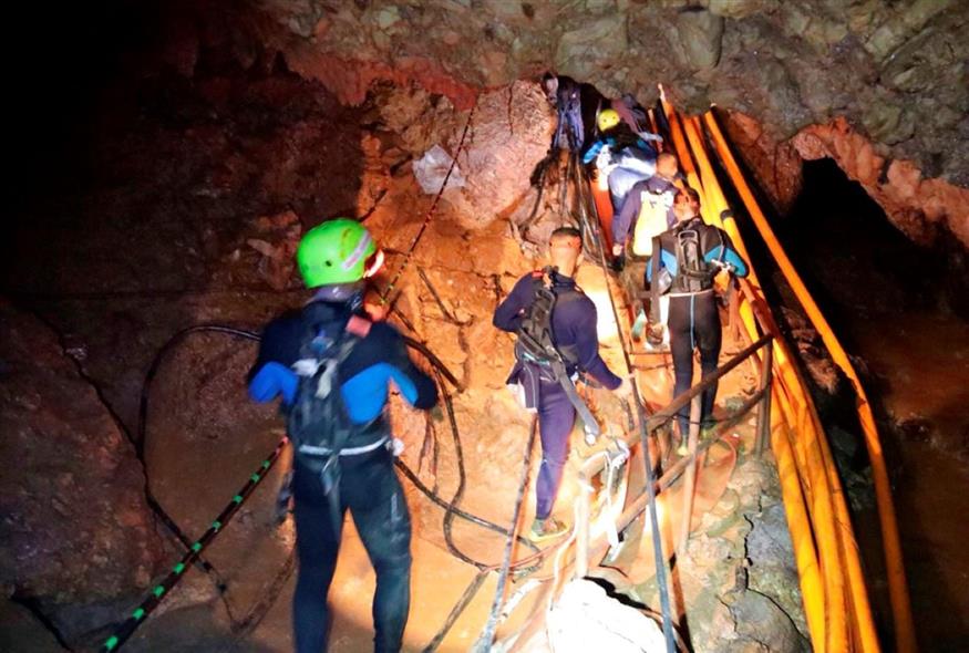 επιχείρηση διάσωσης των 12 αγοριών από σπήλαιο το 2018/AP
