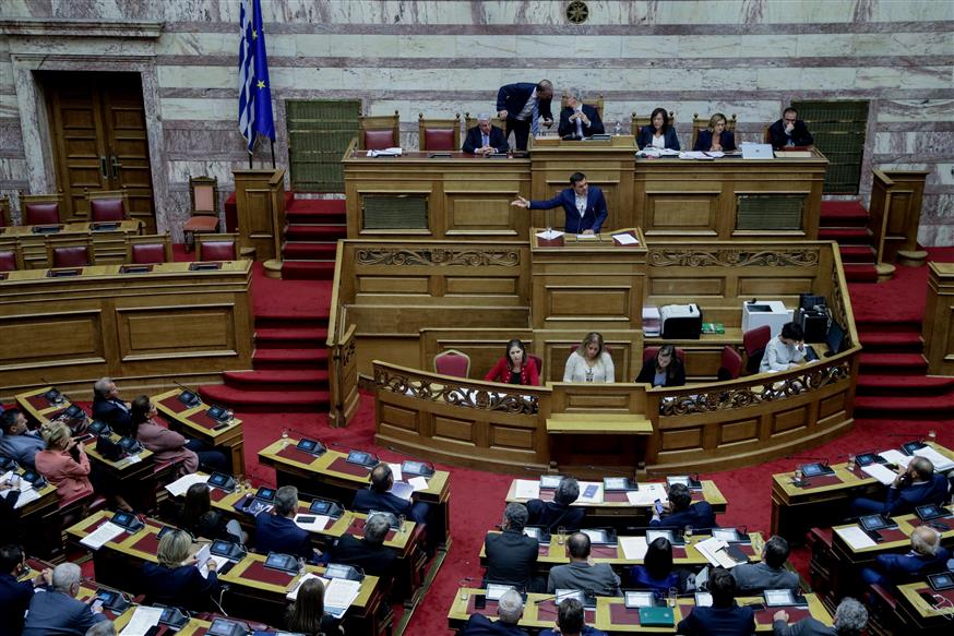 Ο Αλέξης Τσίπρας στο βήμα της Βουλής (Copyright: Eurokinissi/Γιάννης Παναγόπουλος)
