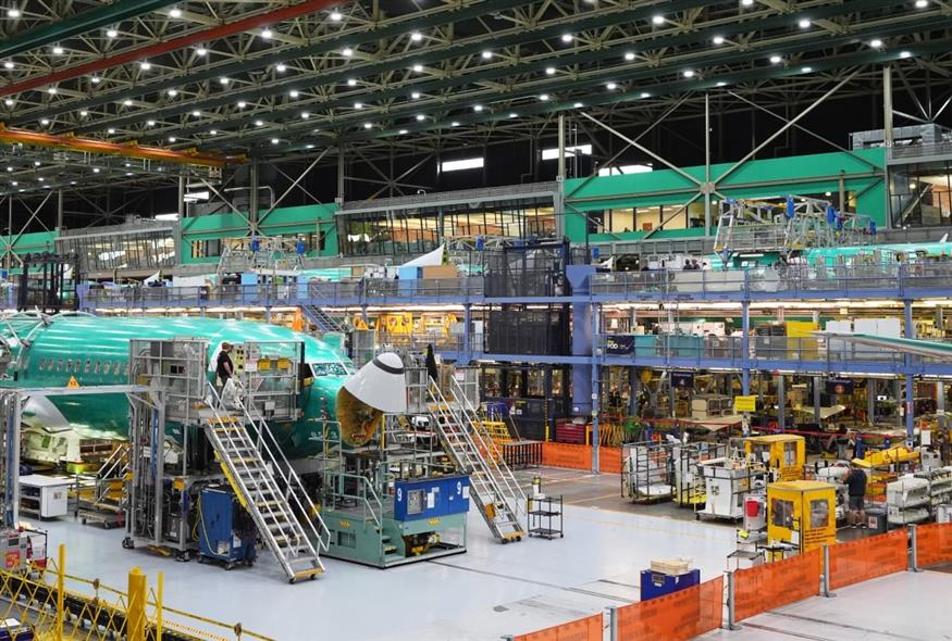 Κατασκευή των Boeing 737 MAX στο εργοστάσιο της Boeing (ΑP) Κατασκευή των Boeing 737 MAX στο εργοστάσιο της Boeing (ΑP)