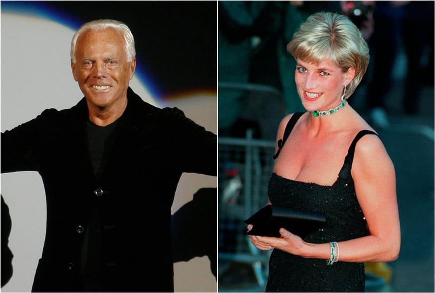 Τζόρτζιο Αρμάνι - Πριγκίπισσα Νταϊάνα (AP)