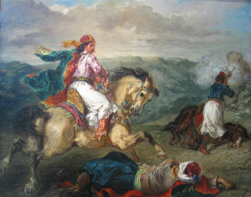 Ο διάσημος πίνακας του Ευγένιου Ντελακρουά «Έλληνας έφιππός πολεμιστής»