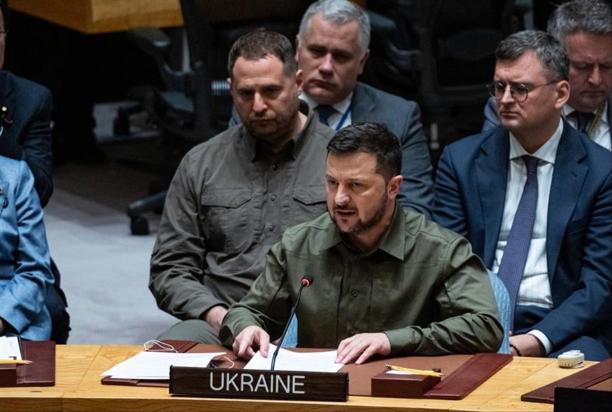 Ο Ζελένσκι στο Συμβούλιο Ασφαλείας του ΟΗΕ/AP Photos