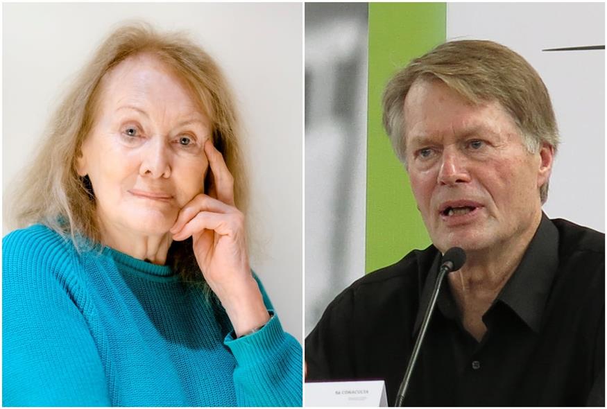 Ανί Ενρό και Ζαν-Μαρί Γκιστάβ Λε Κλεζιό (AP)