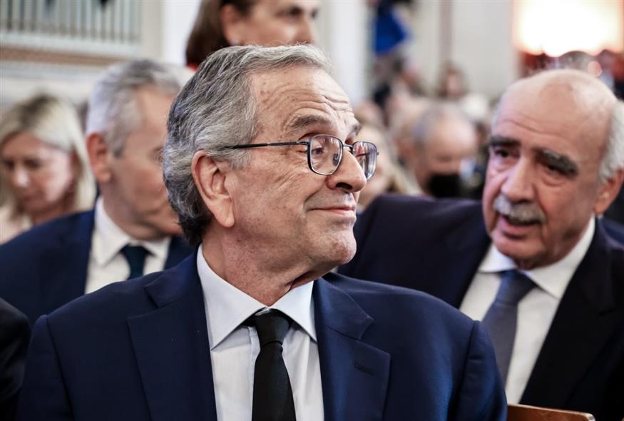 Αντώνης Σαμαράς και Βαγγέλης Μεϊμαράκης (ΓΙΑΝΝΗΣ ΠΑΝΑΓΟΠΟΥΛΟΣ/EUROKINISSI)