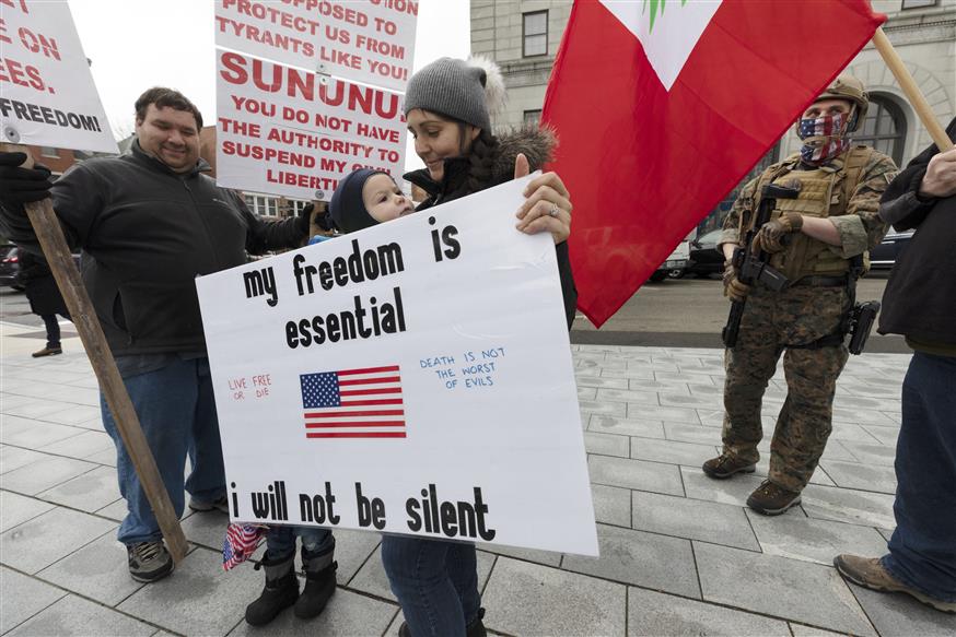 Διαδηλώσεις ενάντια στο lockdown στις ΗΠΑ/AP Images