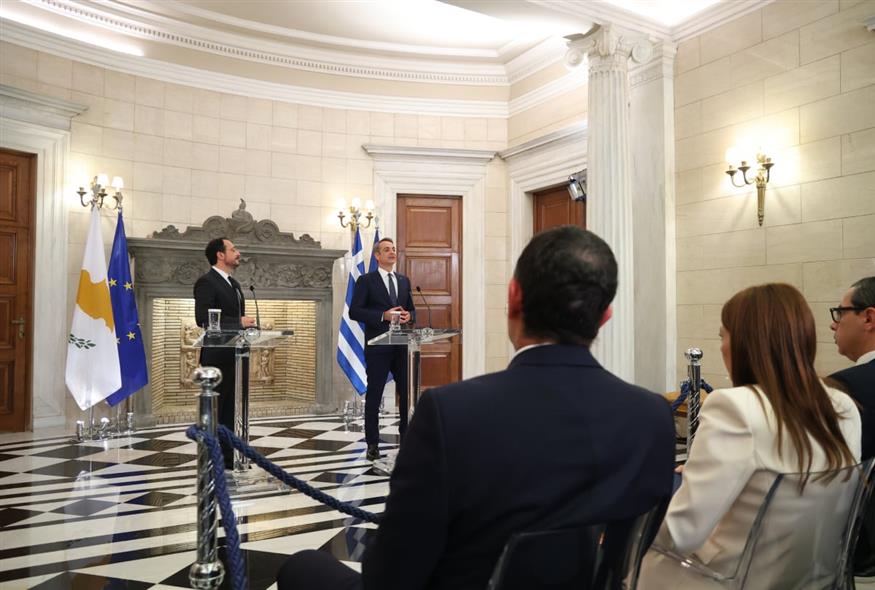 Κυριάκος Μητσοτάκης και Νίκος Χριστοδουλίδης (INTIME NEWS/ΒΛΑΣΣΟΠΟΥΛΟΥ ΙΣΜΗΝΗ)