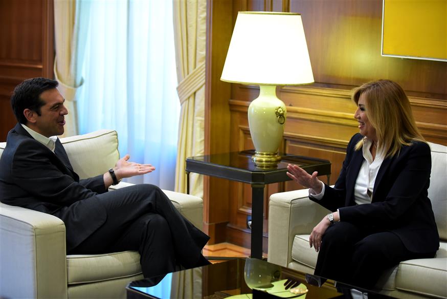Στιγμιότυπο από παλαιότερη συνάντηση του Αλέξη Τσίπρα με τη Φώφη Γεννηματά (copyright: Eurokinissi)