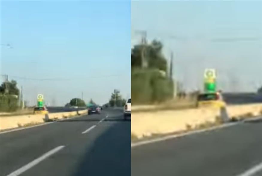 Οδηγός πήγαινε ανάποδα για ώρα στον δρόμο Κοζάνης - Πτολεμαΐδας (Screenshot/kozanimedia.gr)