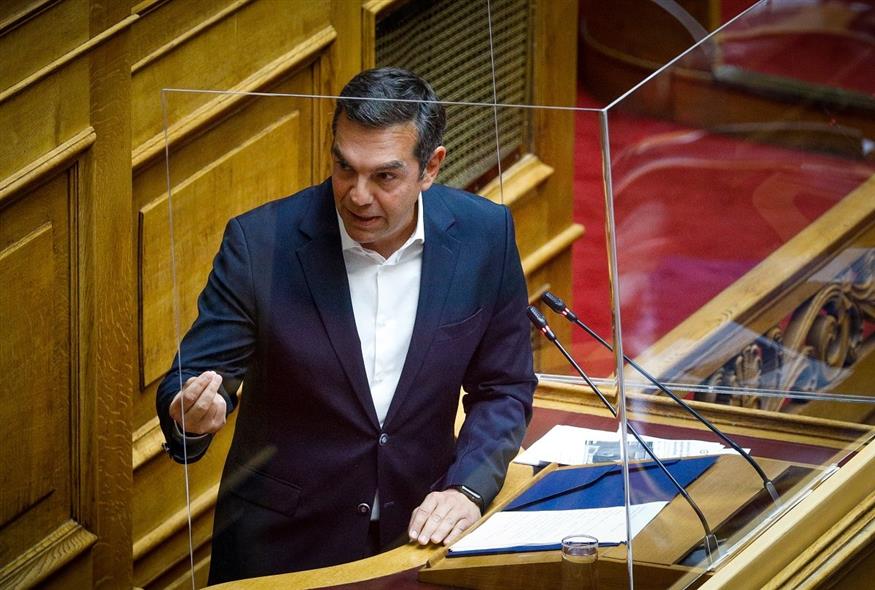 Ο Αλέξης Τσίπρας στη Βουλή (Eurokinissi)