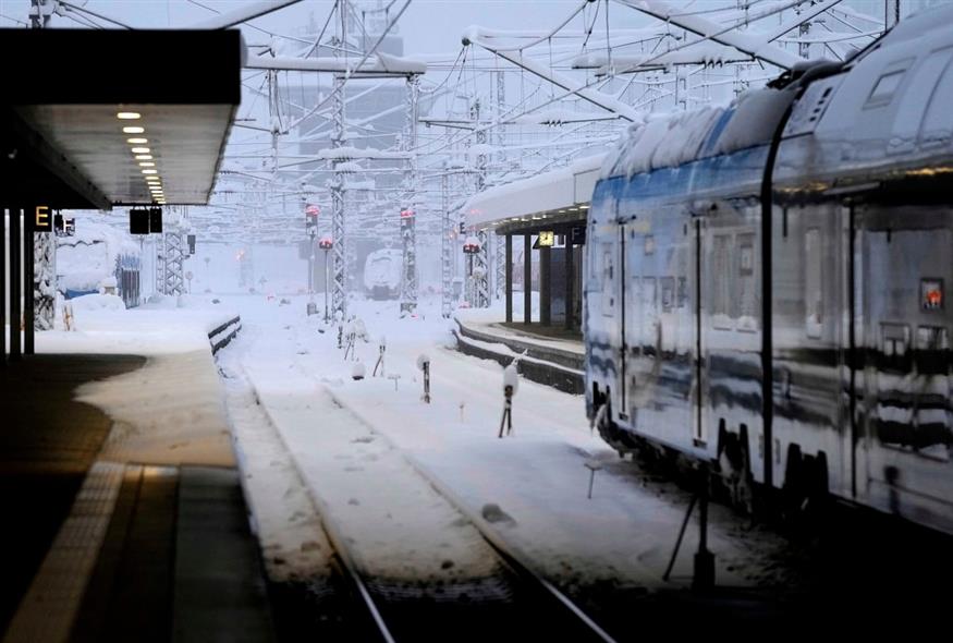 Χιονόπτωση στη Γερμανία (AP Photo/Matthias Schrader)