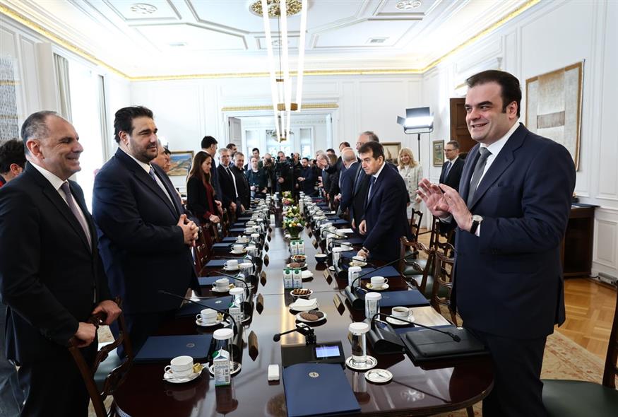 Υπουργικό συμβούλιο στο Μέγαρο Μαξίμου υπό τον Κυριάκο Μητσοτάκη (ΙΝΤΙΜΕ)