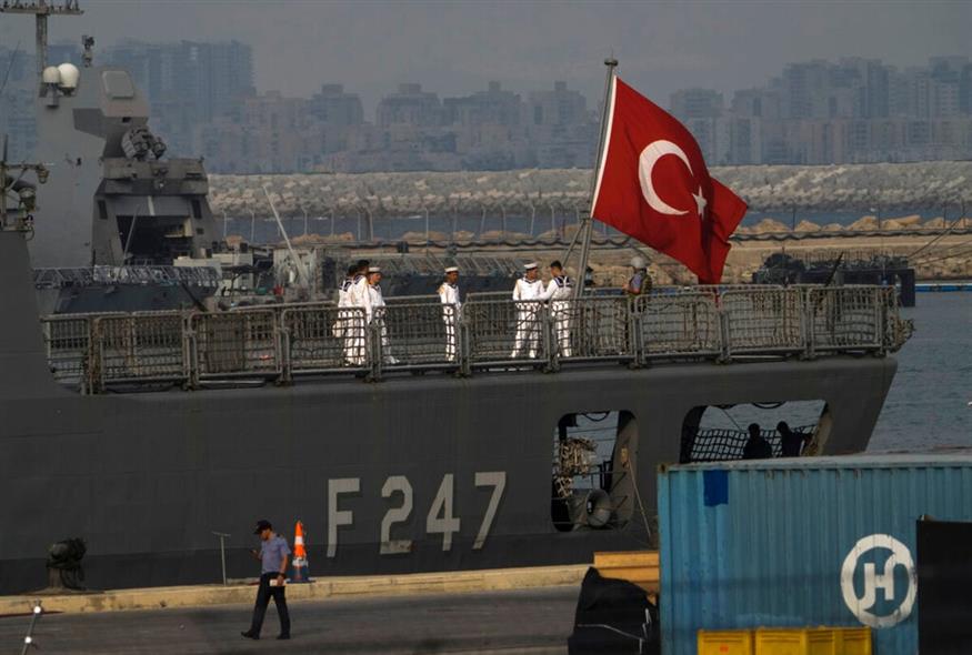 το τουρκικό πολεμικό ναυτικό κατά τη διάρκεια άσκησης/AP