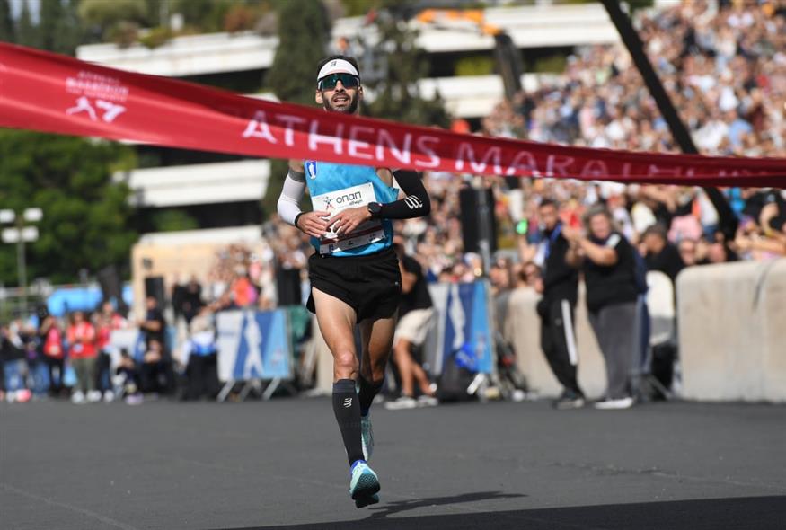 Ο θριαμβευτής Παναγιώτης Καραΐσκος (Eurokinissi)