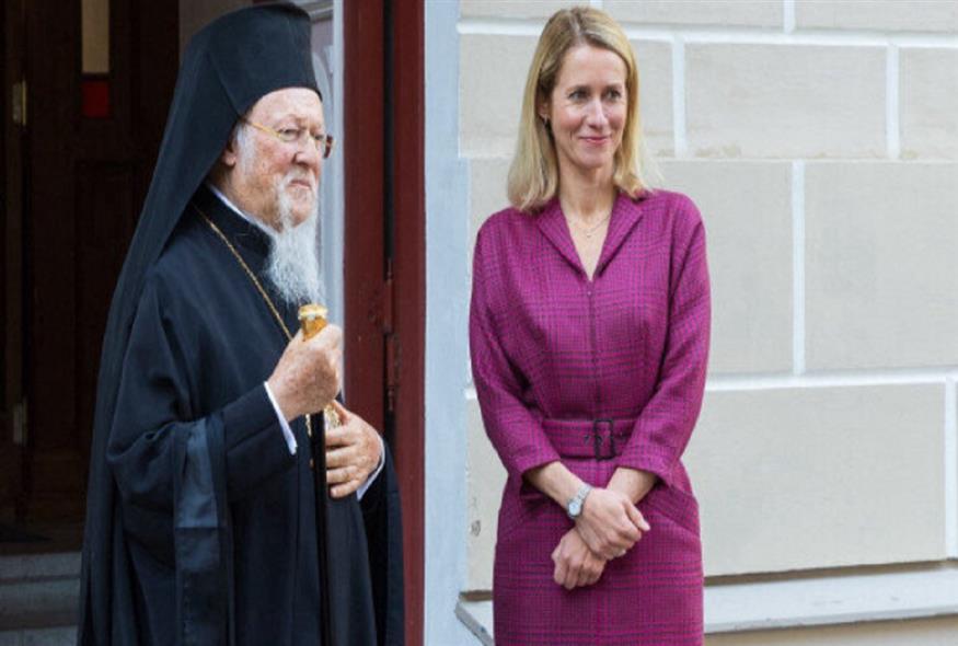H Εσθονή πρωθυπουργός με τον Οικουμενικό Πατριάρχη Βαρθολομαίο