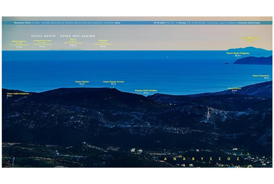 Τα Λευκά Όρη της Κρήτης απο την Αττική, Ιωάννης Κρητικάκης 29/10/2025 Τα Λευκά Όρη της Κρήτης απο την Αττική, Ιωάννης Κρητικάκης 29/10/2025