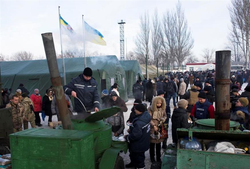 Ανθρωπιστική βοήθεια στην Ουκρανία/AP